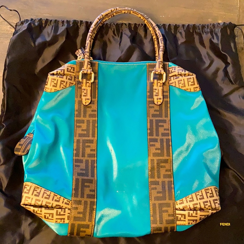 Fendi Bowling Bag in Turquoise!